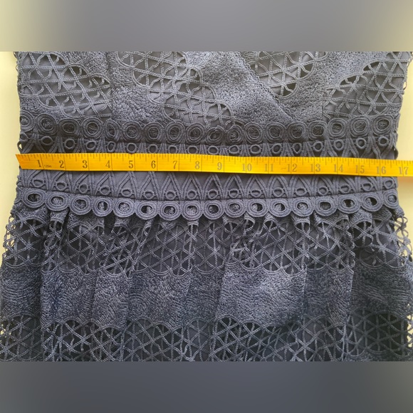 GUESS Navy Blue Lace Fit and Flare Dress Size 12 - Picture 15 of 17